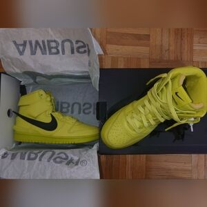 Nike ambush dunk hi neon green yellow size 6.5 mens/8 women's NIB